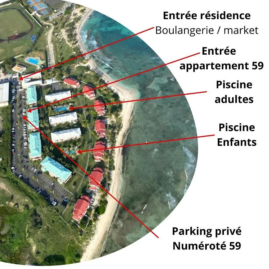 Joli T3 75M2 Bord De Mer Residence Crystal Beach Saint Francois 0*, Saint-Francois (Grande-Terre)